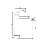 Mecca Mid Tall Basin Nero Mixer - Brushed Nickel